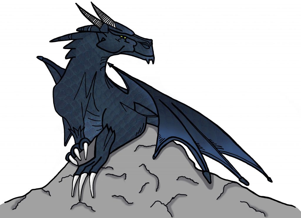 Dessin du dragon appartenant aux Contes et Légendes de Touraine